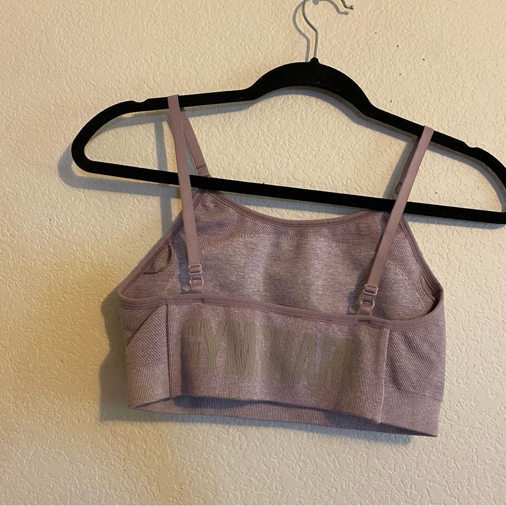 Gymshark light purple high neck low back sports bra